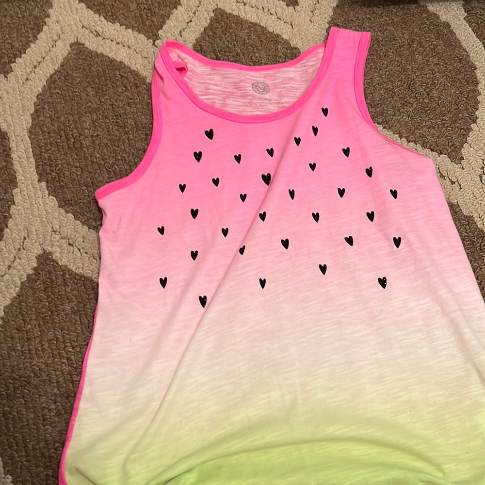 Watermelon background with hearts